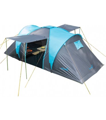 Skandika Kuppelzelt Hammerfest 4 4+ | Camping Zelt 4 Personen mit ohne eingenähtem Zeltboden mit ohne Sleeper Technologie 2 Kabinen 2 m Stehhöhe wasserdicht 3000 mm Wassersäule | Campingzelt - B00JJW4O0W