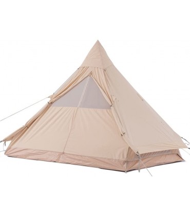 Baumwolle Pyramidenzelt für 3-4 Personen Camping Kabinenzelt 4 Jahreszeiten Tipi Zelt für Familie Camping Jagd Angeln Wasserdicht Winddicht - B0B1Q8QSP6