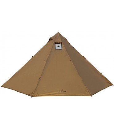 Longeek Tipi Zelt 1-4 Personen Ultraleicht Outdoor Camping mit Ofen 4 Jahreszeiten Familien Wasserdicht Vorzelt Pavillon - B09X3GBK67