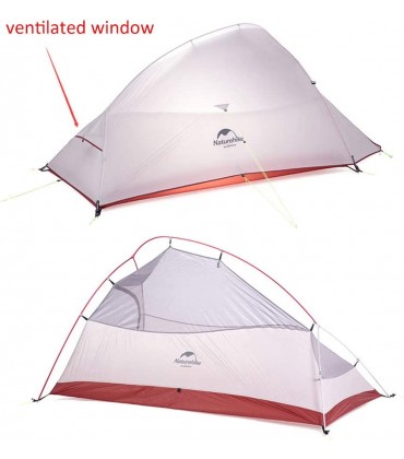 Naturehike Cloud-up 2 Ultraleichtes Campingzelt für 2 Personen Wasserdichtes Doppelschicht Backpackingzelt 4 Seasons - B06XB575DF