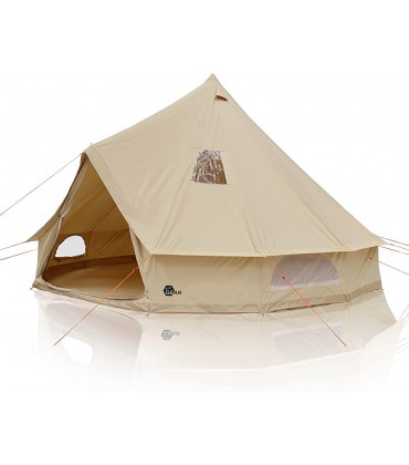 your GEAR Zelt Desert 8 Pro UV50+ Baumwolle Campingzelt Tipi Familienzelt mit eingenähter Bodenwanne - B09XDSPYNT