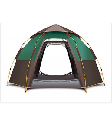 FQCD Outdoor Pop Up Wurfzelt Zelt für 3-4 Personen wasserdicht Tunnelzelt Campingzelt Trekkingzelt mit Vorzelt Ventilationssystem Wetterschutz-Eingang Moskitoschutz - B089FCKP54