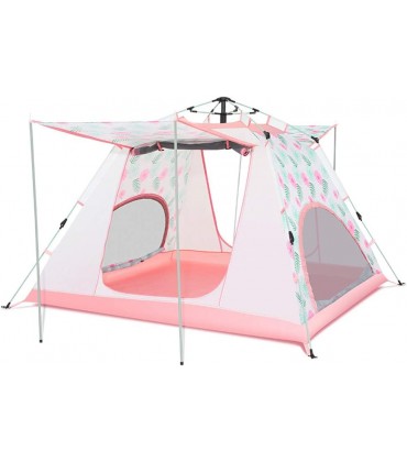 LXX Zelt Automatische Pop Up Zelt 4 Person mit Sonnenschutz-Beschichtung Wasserdicht Sofort Zelt for Family Camping Wandern wurfzelte Color : Pink - B08SC4L3V8