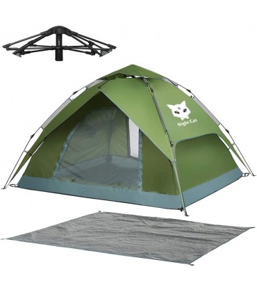Night Cat Zelt 2 3 4 Personen Wasserdicht Leichtes Wurfzelt Awning Tent Einfaches Einrichten und Tragen zum Wandern - B07QV5XZHL