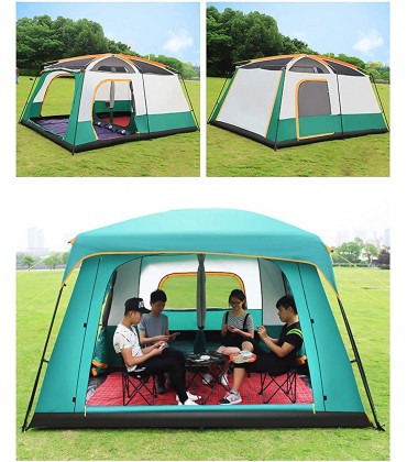 5–12 Personen Outdoor-Campingzelt mit Veranda tragbares Cabana-Zelt großes Familienzelt Kuppelzelt Glockenzelt für Outdoor-Camping Wandern Angeln einfach aufzubauen - B0B41YN6XH