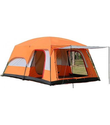 5-12 Personen Outdoor-Campingzelt mit Veranda tragbares Cabana-Zelt großes Familienzelt Kuppelzelt Zelt für Outdoor-Camping Wandern Angeln einfacher Aufbau Orange L 430 * 305 * 210cm - B0B5DF9QYS