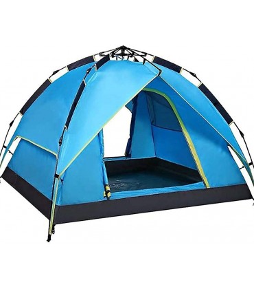 Campingzelt Double Layer Pop Up Zelte für 3 bis 4 Personen | Wasserdichtes Camping-Kuppelzelt mit 2 Türen belüftetem Netzfenster zum Wandern und Camping - B0B41ZPTL7