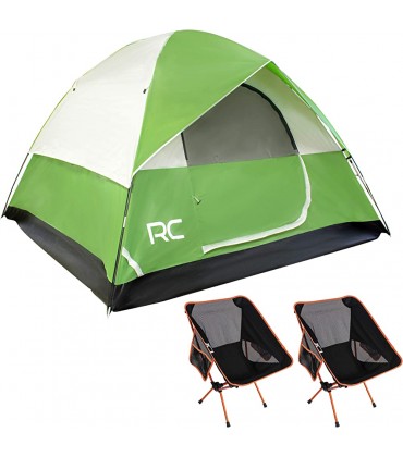 Redneck Convent RC Campingzelt und Klappstühle Campingset 6 Personen Kuppelzelt Unterstand und 2 faltbare Outdoorstühle - B08YFFYQ1R