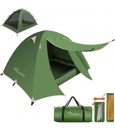 RYACO Zelt 2 und 3 Personen Ultraleichte Camping Zelte Leichte Kuppelzelte für Erwachsene Camping Rucksack und Outdoor Wanderausrüstung Grün - B091DHDBFD