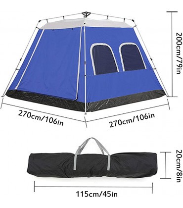 5–8 Personen Campingzelte automatisches großes Zelt für den Außenbereich doppellagiges Tür- und Fenster-Design einfach aufzubauen wasserdichtes Familien-Kuppelzelt für Rucksackreisen Wandern - B0B5L17T73