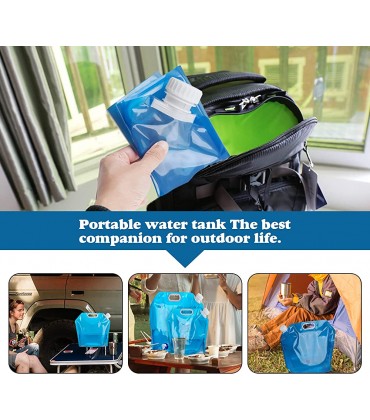 ABSOFINE Wasserkanister Faltbar Trinkwasser Behälter Wassertank 5+10+15L Faltkanister Wasserbehälter für Camping Picknick Travel BBQ - B09TQRZD2V