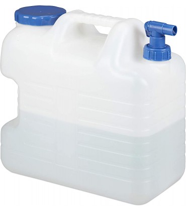 Relaxdays 20 L Wasserkanister Ablasshahn Schraubdeckel tragbarer Trinkwasserkanister BPA-frei Camping Auto weiß - B07SPCZP3T