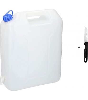 Vani Wasserkanister mit Hahn Kanister + gratis Solinger Messer Trinkwasserkanister Wassertank Camping - B075JQMHG7