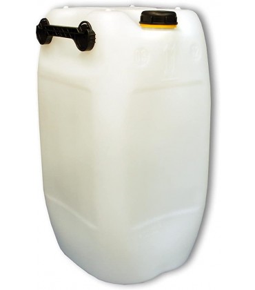 Wilai 60L Getränke- Wasserkanister Natur mit Schraubdeckel DIN 71 | Lebensmittelecht | Tragbar mit 3 Griffen | Indoor und Outdoor | BPA Frei - B009USA80U